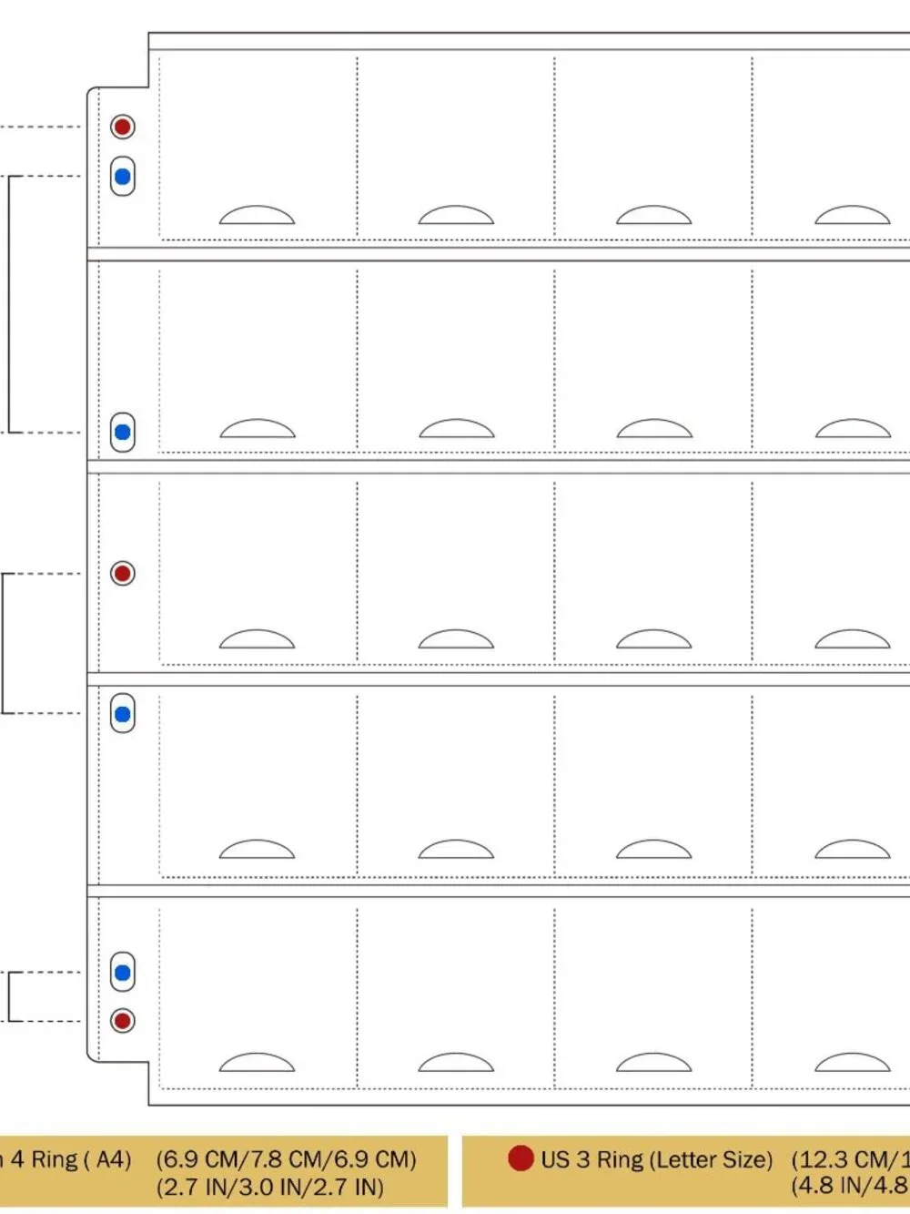 30 Sheets Uncle Paul Coin Binder Sheets for 2